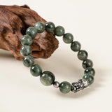 Hetian Green Jade Pixiu Bracelet