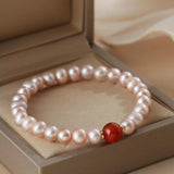 Southern Red Agate Pearl Harmony Bracelet