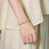 Hetian Jade &amp; Mantra Bead Bracelet