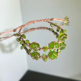 Raw Peridot Knotted Bracelet