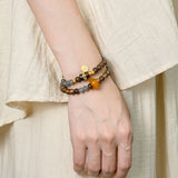 Agarwood & Smoky Amethyst Energy Bracelet