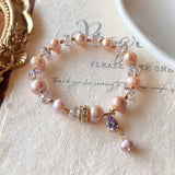 Blush Harmony Pearl & Crystal Bracelet