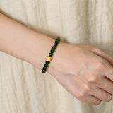 Green Jade Mantra Bead Bracelet