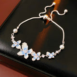 Blue Blossom Pearl Bracelet