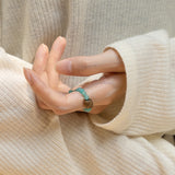 Amazonite & Agarwood Ring