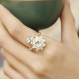 Lotus Bloom Sterling Ring