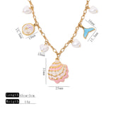 Mermaid Charm Pearl Necklace
