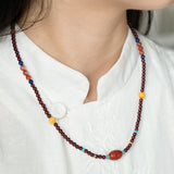 Garnet & Southern Agate Energy Necklace