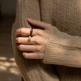 Garnet & Agarwood Energy Ring