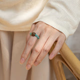 Amazonite & Agarwood Ring