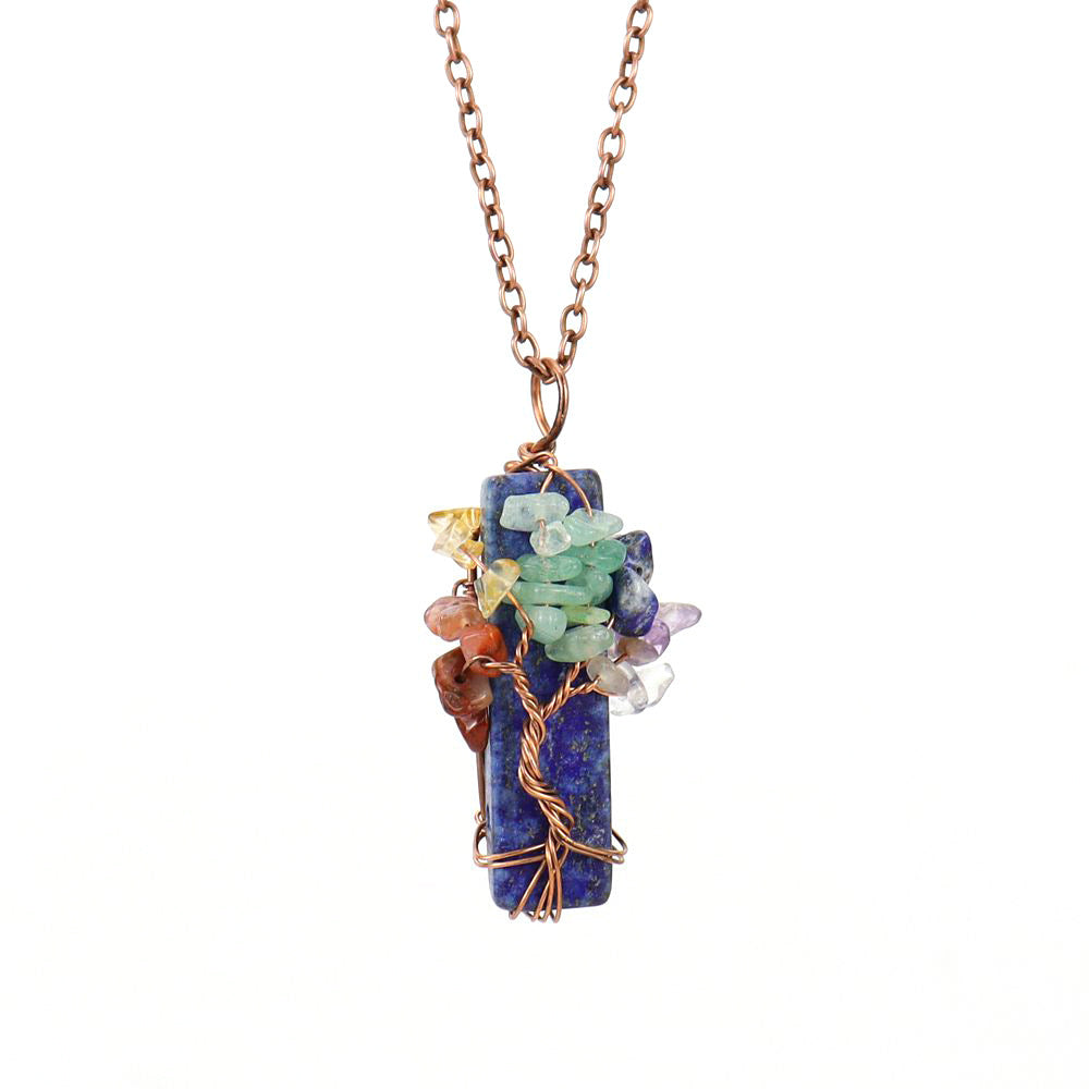 Tree of Life Healing Crystal Pendant Necklace