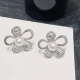 Baroque Bloom Silver Earrings