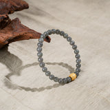 Smoky Amethyst Jade & Mantra Bead Bracelet