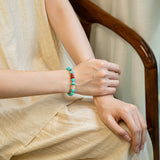 Zebra Amazonite & Jadeite Gourd Bracelet