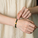 Green Jade Mantra Bead Bracelet