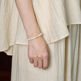 White Jade Mantra Bead Bracelet