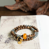 Agarwood & Smoky Amethyst Energy Bracelet