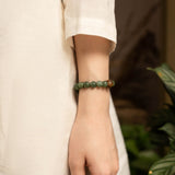 Qi Nan Agarwood & Celestial Jade Beaded Bracelet