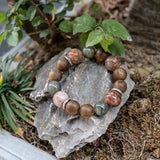 Phantom Quartz, Green Rutilated Quartz Kyara Agarwood Bracelet