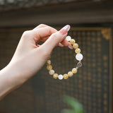 Green Prehnite & White Jade Harmony Bracelet