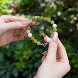 Green Jade & Rose Quartz Growth Bracelet