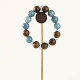 Aquamarine & Coconut Wood Harmony Bracelet