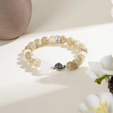 Green Prehnite & White Jade Harmony Bracelet