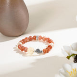 Sunstone & White Jade Radiance Bracelet