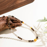 Smoky Agate & Wood Grounding Bracelet Set