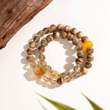 Citrine & Sandalwood Prosperity Bracelet Set
