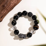 Obsidian & Tiger’s Eye Pi Xiu Protection Bracelet