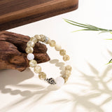 Green Prehnite & White Jade Harmony Bracelet