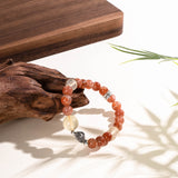 Sunstone & White Jade Radiance Bracelet