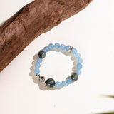 Blue Chalcedony & Moss Agate Serenity Bracelet