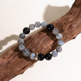 Rat Zodiac  Guardian Bracelet – Aquamarine & Obsidian Water Protector
