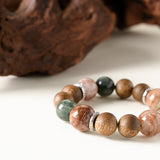 Phantom Quartz, Green Rutilated Quartz Kyara Agarwood Bracelet