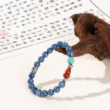 Kyanite, Coral & Turquoise Alignment Bracelet