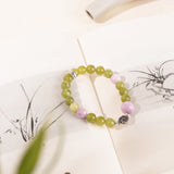 Green Jade & Rose Quartz Growth Bracelet