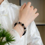 Obsidian & Smoky Quartz Protection Bracelet