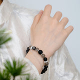 Obsidian & Smoky Quartz Protection Bracelet