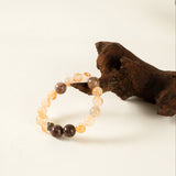 Sheep Zodiac Harmony Bracelet – Rutilated Quartz & Lepidolite