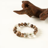 Rabbit Zodiac Guardian Bracelet – Garden Quartz & Wood for Heart Clarity