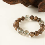 Rabbit Zodiac Guardian Bracelet – Garden Quartz & Wood for Heart Clarity