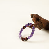 Snake Zodiac Guardian Bracelet – Amethyst & Red Tiger’s Eye for Focus
