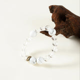 Rooster Zodiac Clarity Bracelet – Quartz & Howlite