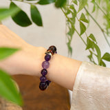 Snake Zodiac Guardian Bracelet – Amethyst & Red Tiger’s Eye for Focus
