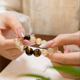 Ox Zodiac Guardian Bracelet – Grounding Tiger’s Eye & Rutilated Quartz