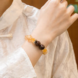 Sheep Zodiac Harmony Bracelet – Rutilated Quartz & Lepidolite