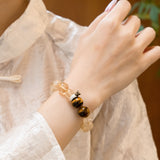 Ox Zodiac Guardian Bracelet – Grounding Tiger’s Eye & Rutilated Quartz
