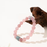 Madagascar Rose Quartz Jadeite Harmony Bracelet